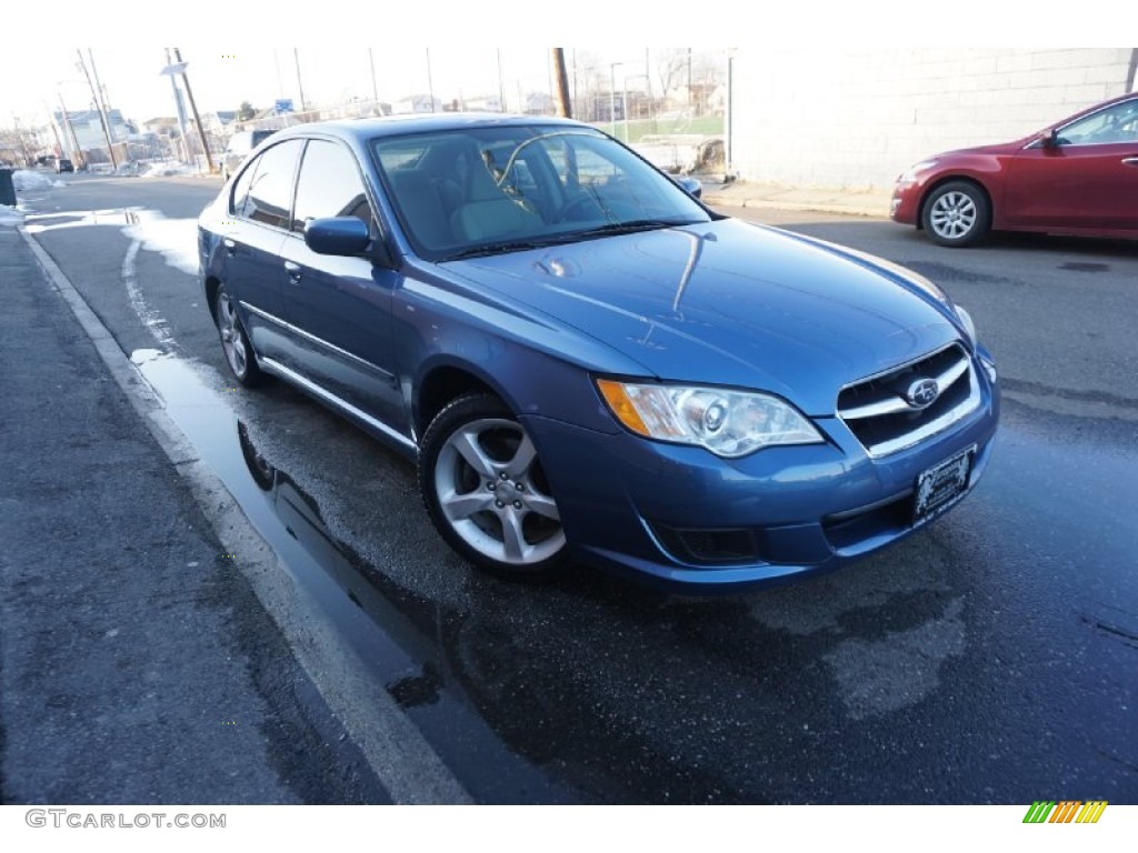 2008 Legacy 2.5i Sedan - Newport Blue Pearl / Warm Ivory photo #2
