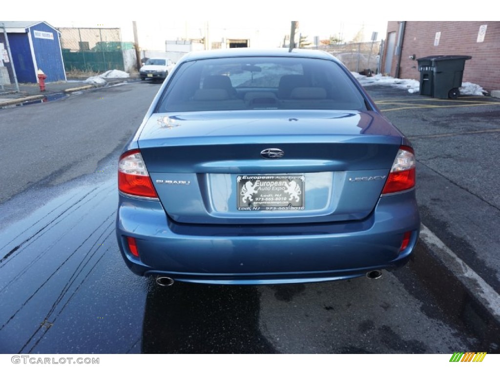 2008 Legacy 2.5i Sedan - Newport Blue Pearl / Warm Ivory photo #15