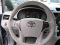 Light Gray 2014 Toyota Sienna L Steering Wheel