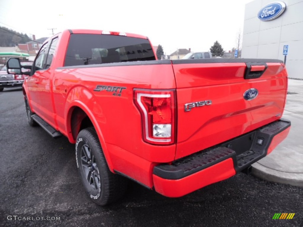 Race Red 2015 Ford F150 XLT SuperCab 4x4 Exterior Photo #102152086