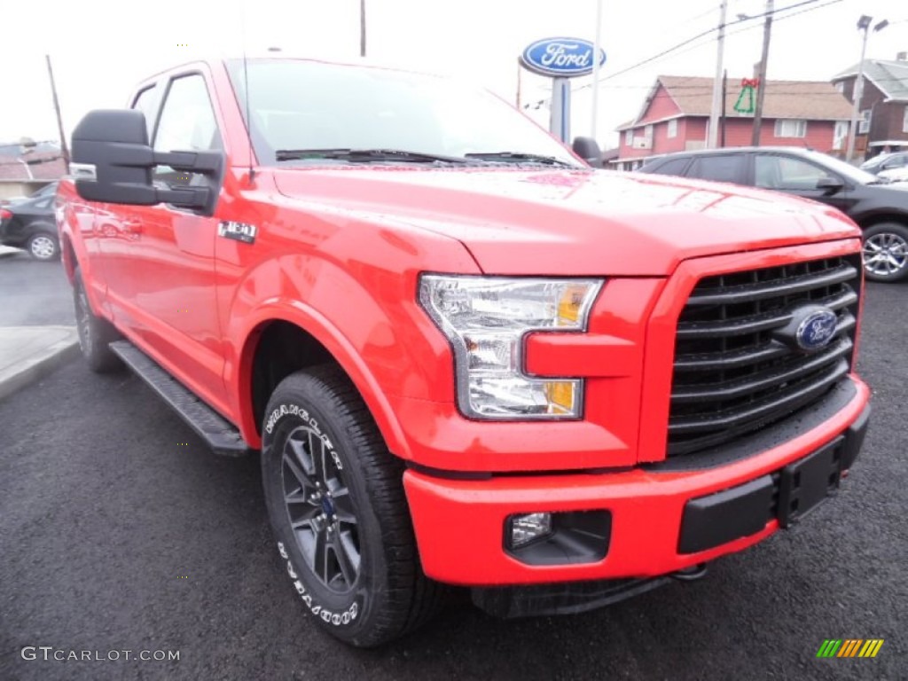Race Red 2015 Ford F150 XLT SuperCab 4x4 Exterior Photo #102152252