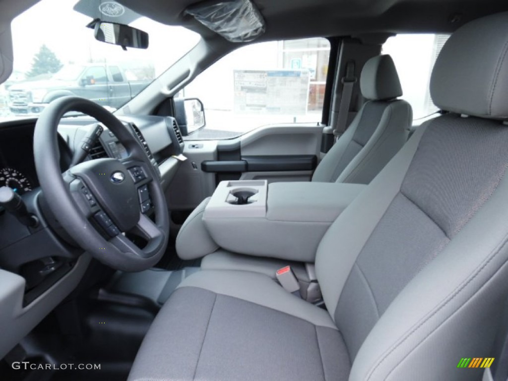 Medium Earth Gray Interior 2015 Ford F150 XL SuperCab 4x4 Photo #102153296