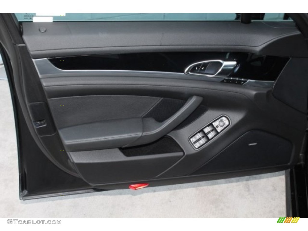 2014 Porsche Panamera 4S Black Door Panel Photo #102153647