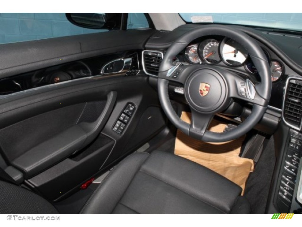 2014 Panamera 4S - Black / Black photo #38
