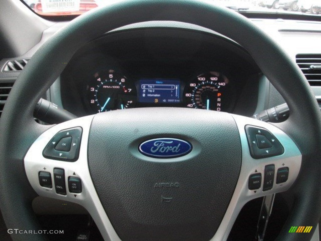 2015 Explorer FWD - Oxford White / Medium Light Stone photo #27