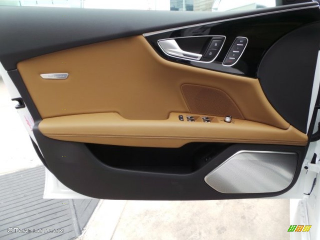 2015 Audi RS 7 4.0 TFSI quattro Black Perforated Valcona Door Panel Photo #102157949