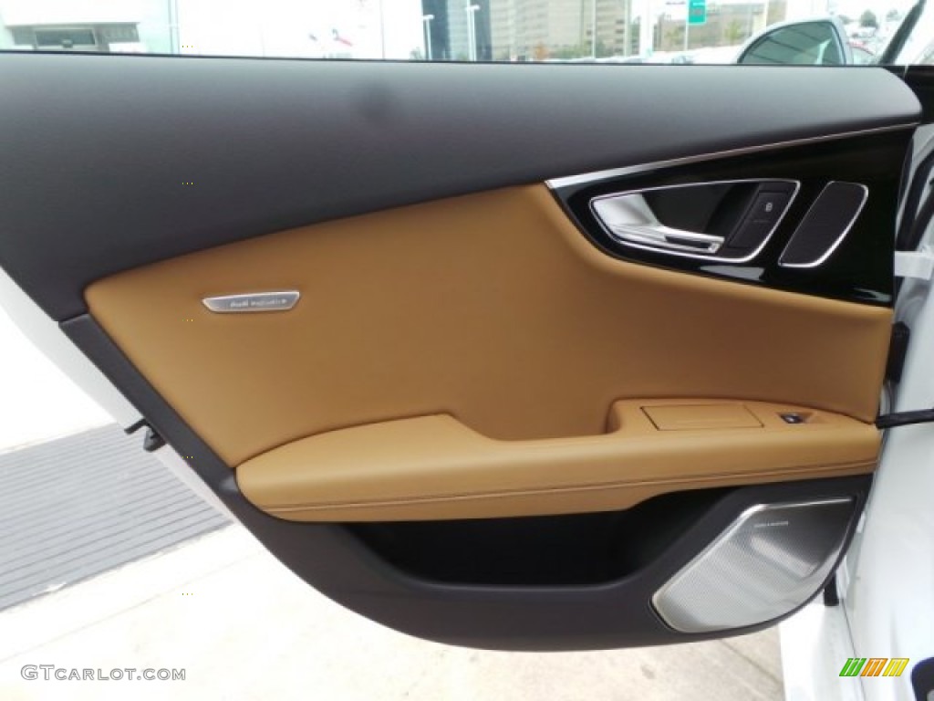 2015 Audi RS 7 4.0 TFSI quattro Black Perforated Valcona Door Panel Photo #102158279