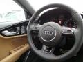 2015 Audi RS 7 Black Perforated Valcona Interior Steering Wheel Photo