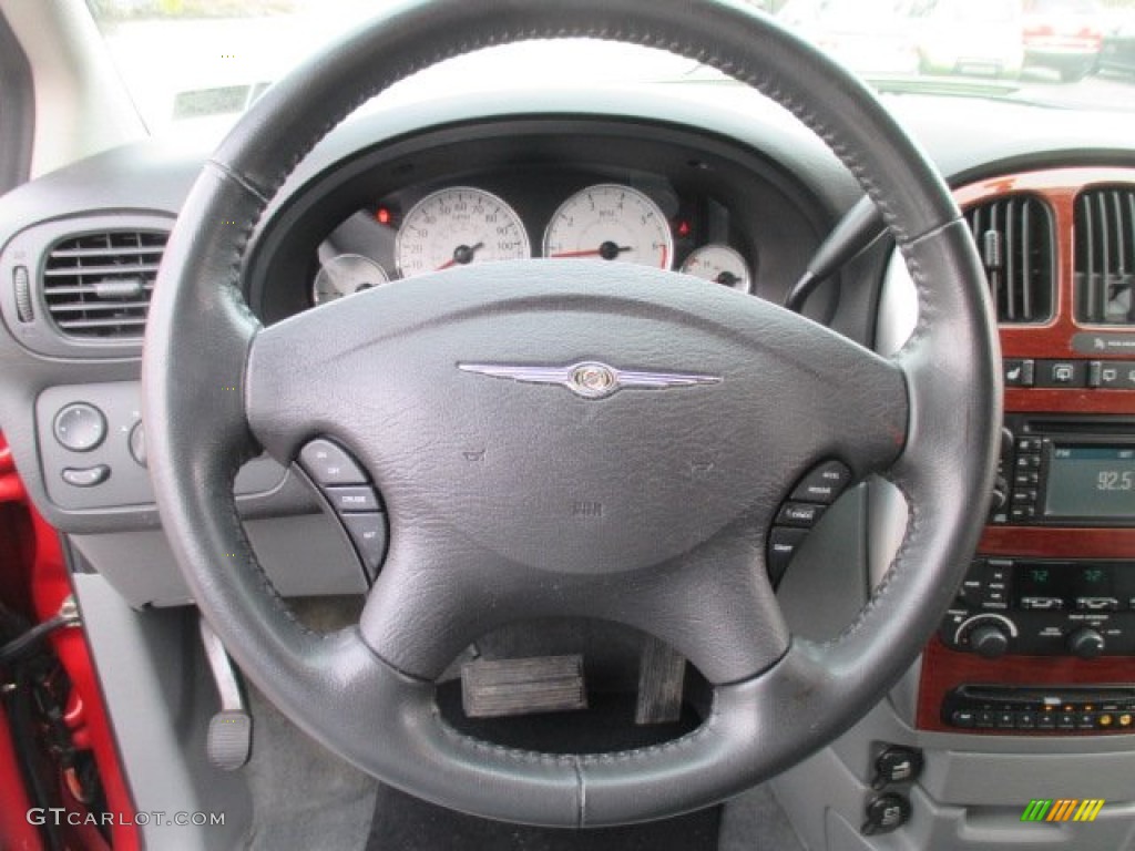 2007 Chrysler Town & Country Limited Medium Slate Gray Steering Wheel Photo #102158759