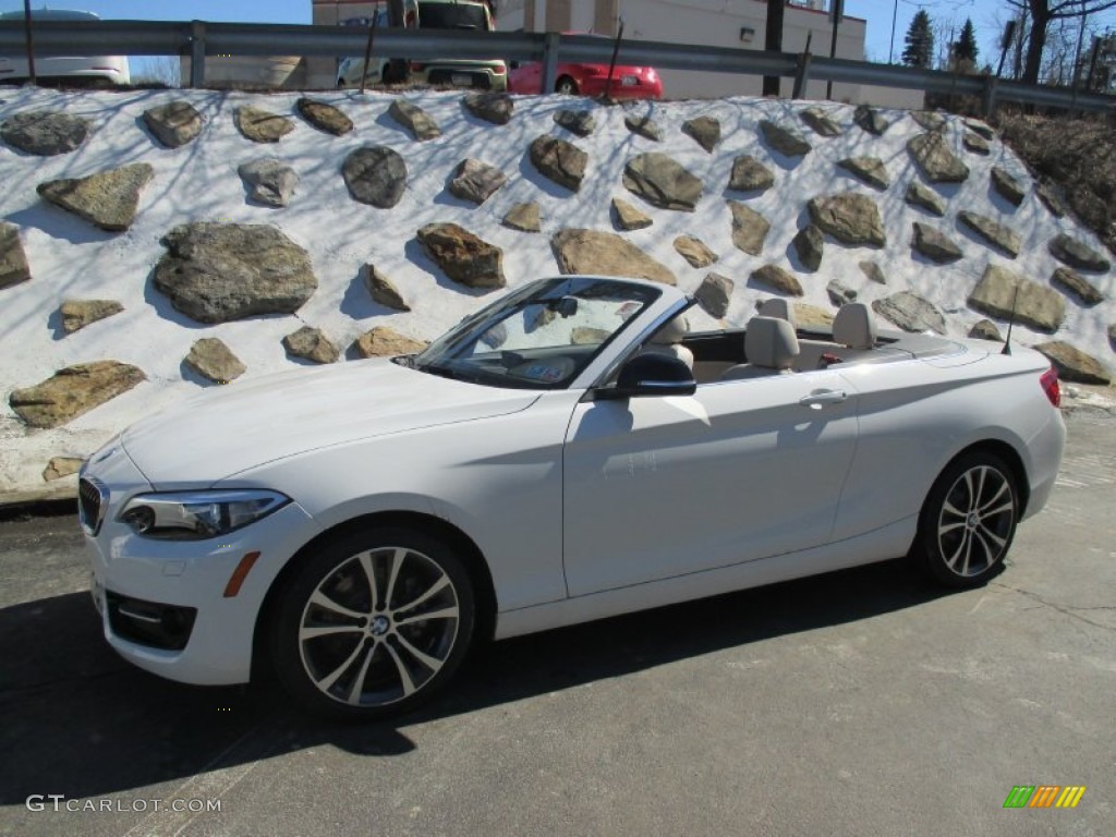 2015 2 Series 228i xDrive Convertible - Alpine White / Oyster/Black photo #1