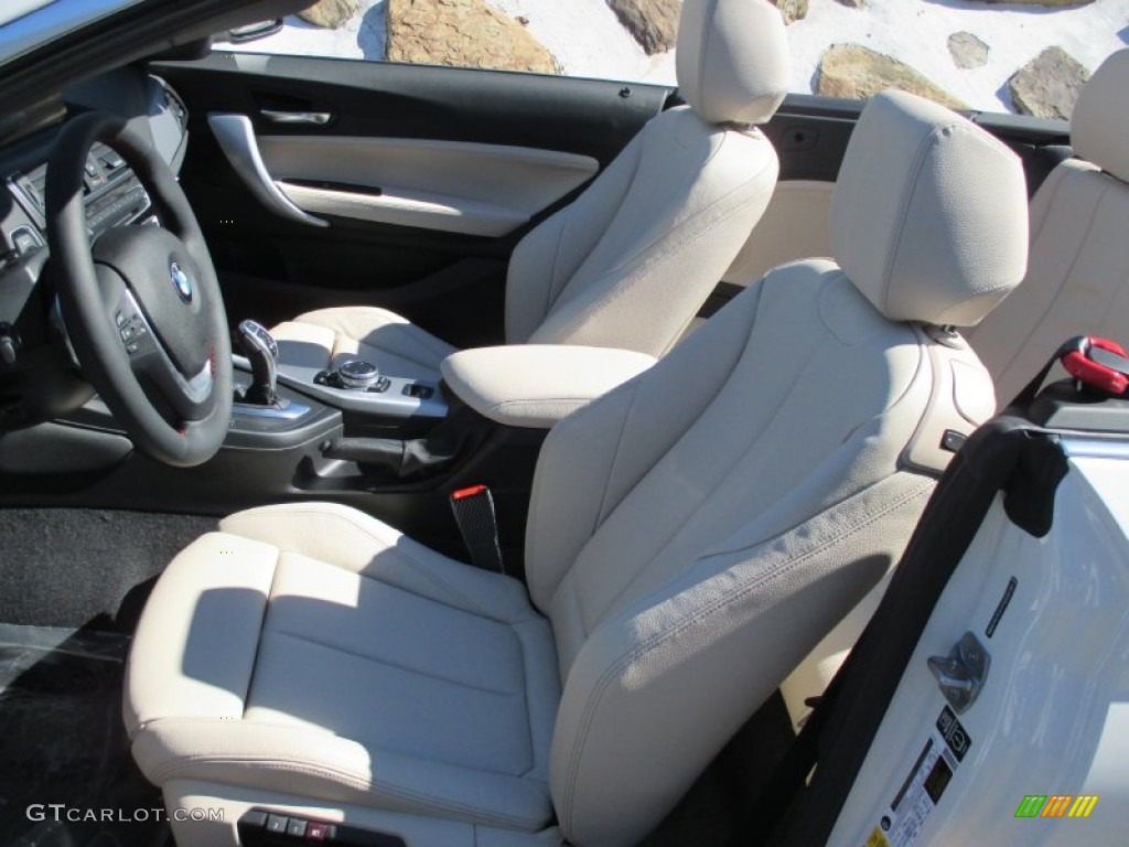 Oyster/Black Interior 2015 BMW 2 Series 228i xDrive Convertible Photo #102159887
