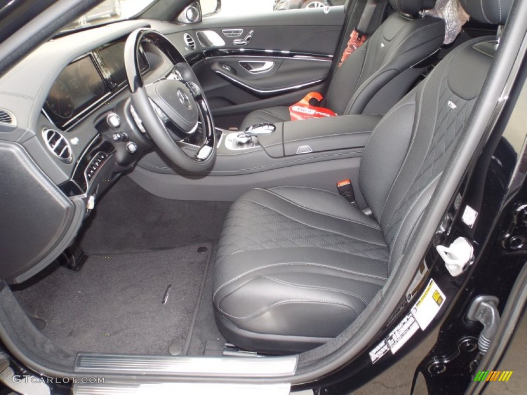 Black Interior 2015 Mercedes-Benz S 600 Sedan Photo #102161666