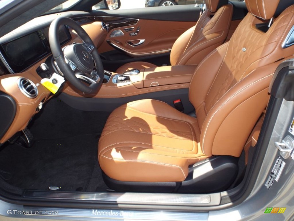 designo Saddle Brown/Black Interior 2015 Mercedes-Benz S 550 4Matic Coupe Photo #102161942