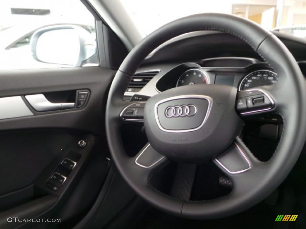2015 Audi A4 2.0T Premium quattro Black Steering Wheel Photo #102162299