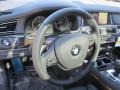 2015 BMW 7 Series Black Interior Steering Wheel Photo