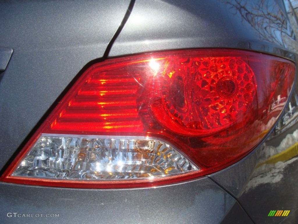 2012 Accent GLS 4 Door - Cyclone Gray / Gray photo #21