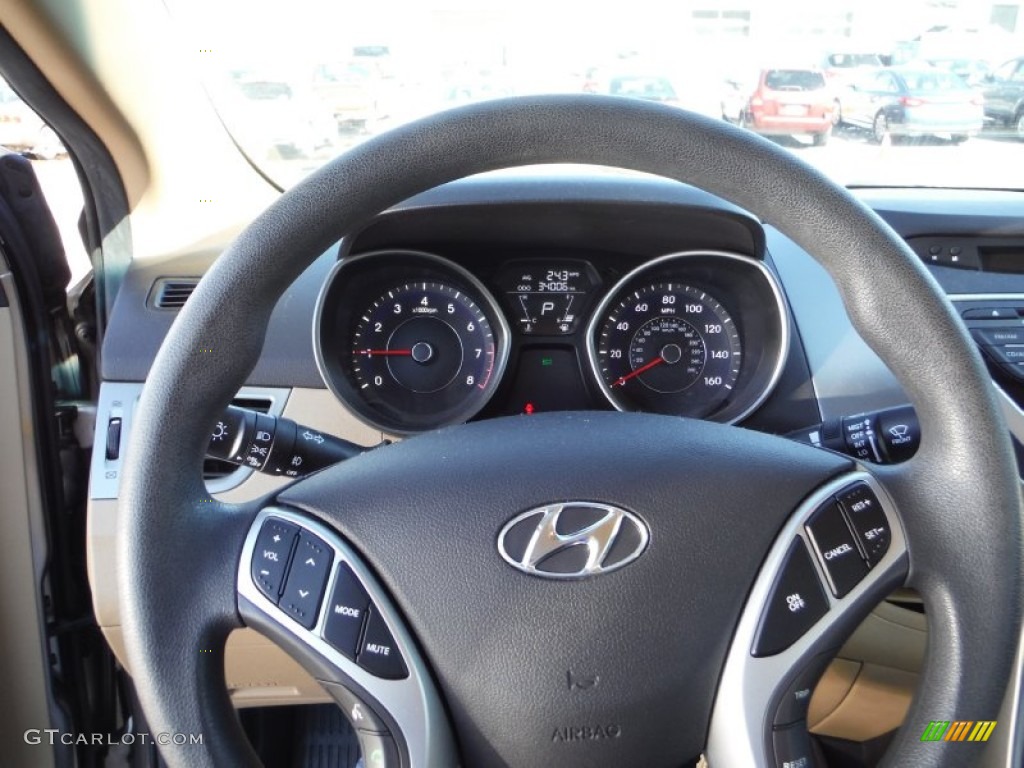 2012 Elantra GLS - Desert Bronze / Beige photo #18