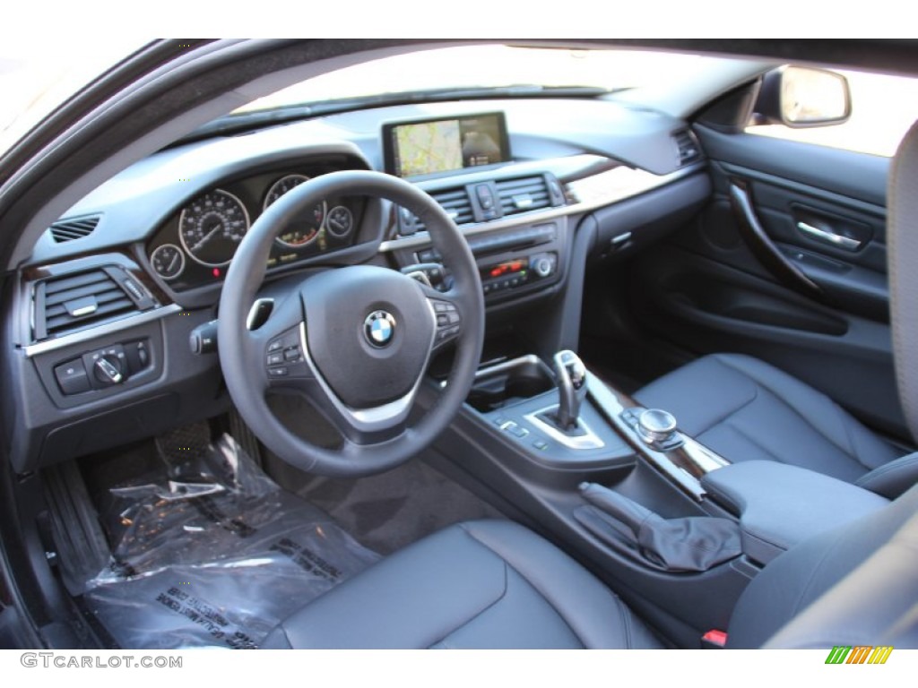Black Interior 2015 BMW 4 Series 428i xDrive Coupe Photo #102167310