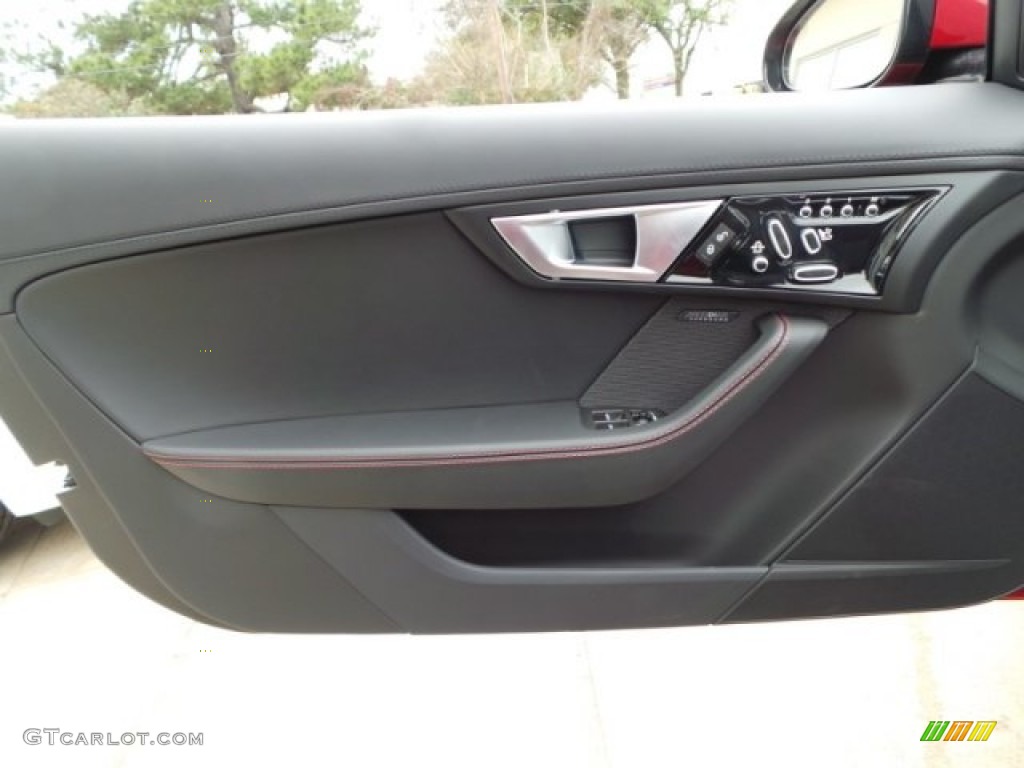 2015 Jaguar F-TYPE V8 S Convertible Jet Door Panel Photo #102167339