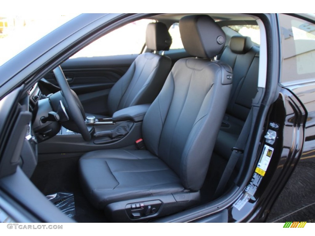Black Interior 2015 BMW 4 Series 428i xDrive Coupe Photo #102167393