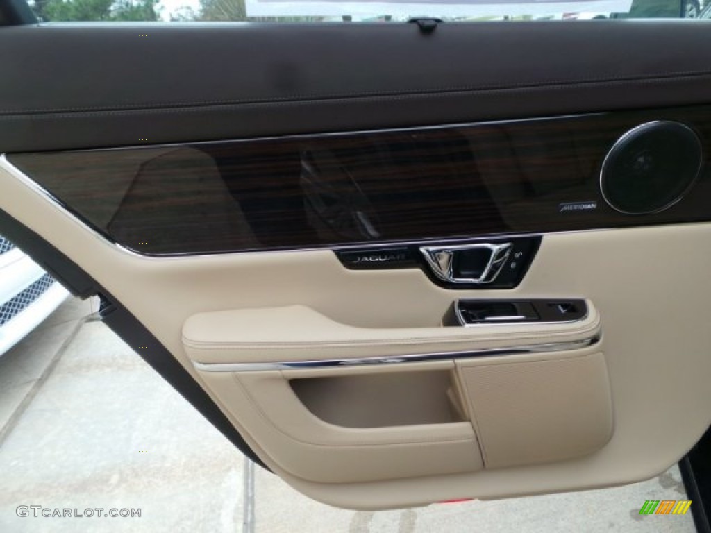 2015 Jaguar XJ XJL Portfolio Cashew/Truffle Door Panel Photo #102168748