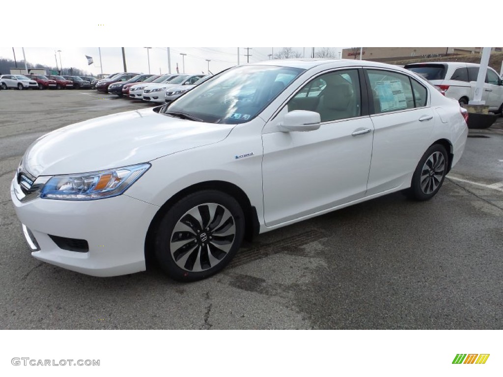 White Orchid Pearl 2015 Honda Accord Hybrid Touring Sedan Exterior Photo #102169955