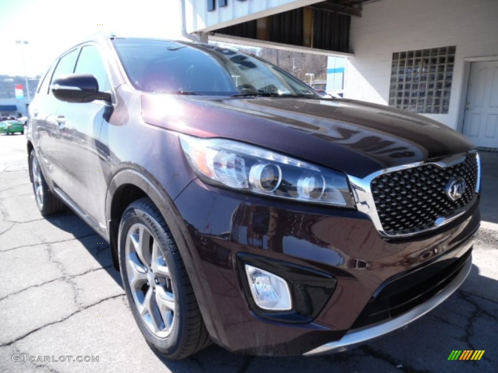 Dark Cherry 2016 Kia Sorento SX V6 AWD Exterior Photo #102172334