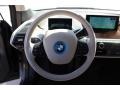 Giga Cassia Natural Leather & Carum Spice Grey Wool Cloth Steering Wheel Photo for 2015 BMW i3 #102173990