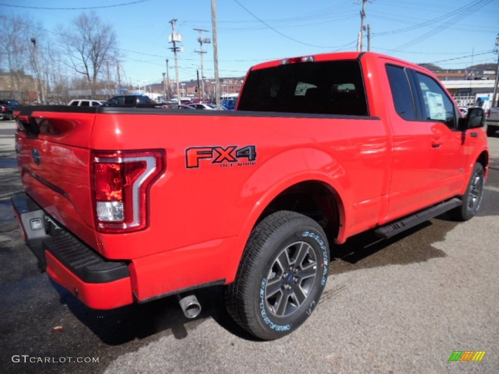 Race Red 2015 Ford F150 XLT SuperCab 4x4 Exterior Photo #102175994