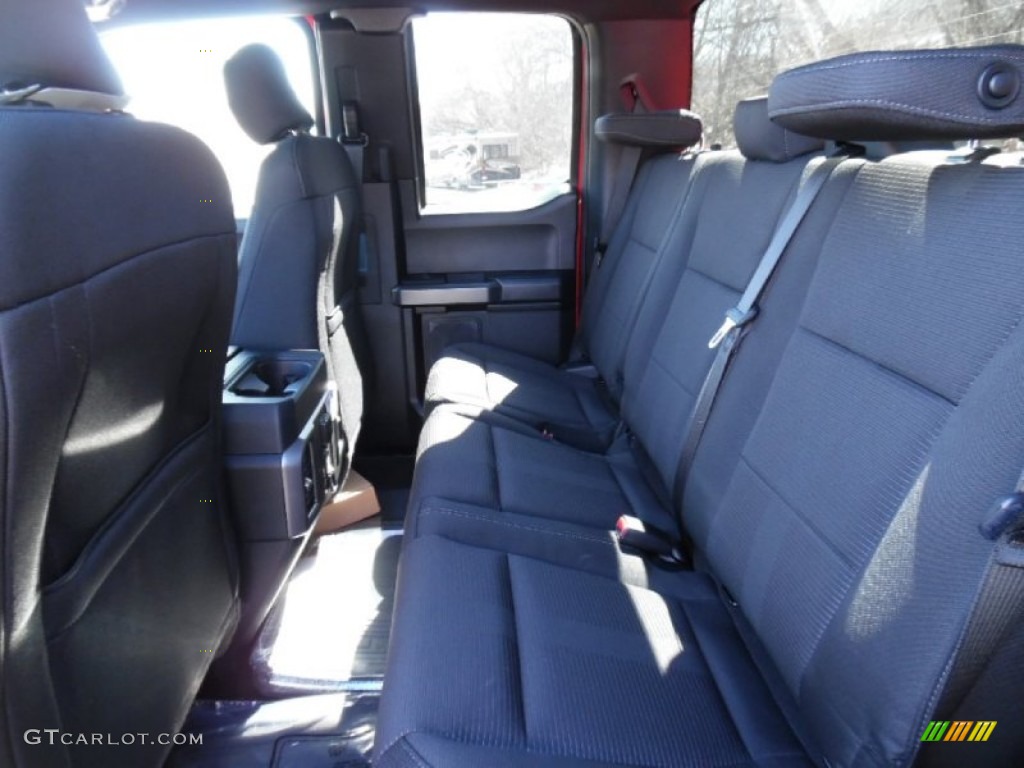 Black Interior 2015 Ford F150 XLT SuperCab 4x4 Photo #102176063