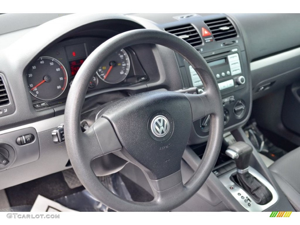 2007 Volkswagen Jetta Wolfsburg Edition Sedan Anthracite Steering Wheel Photo #102177212