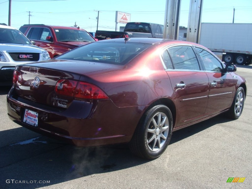 2007 Lucerne CXL - Dark Garnet Red Metallic / Cocoa/Cashmere photo #4