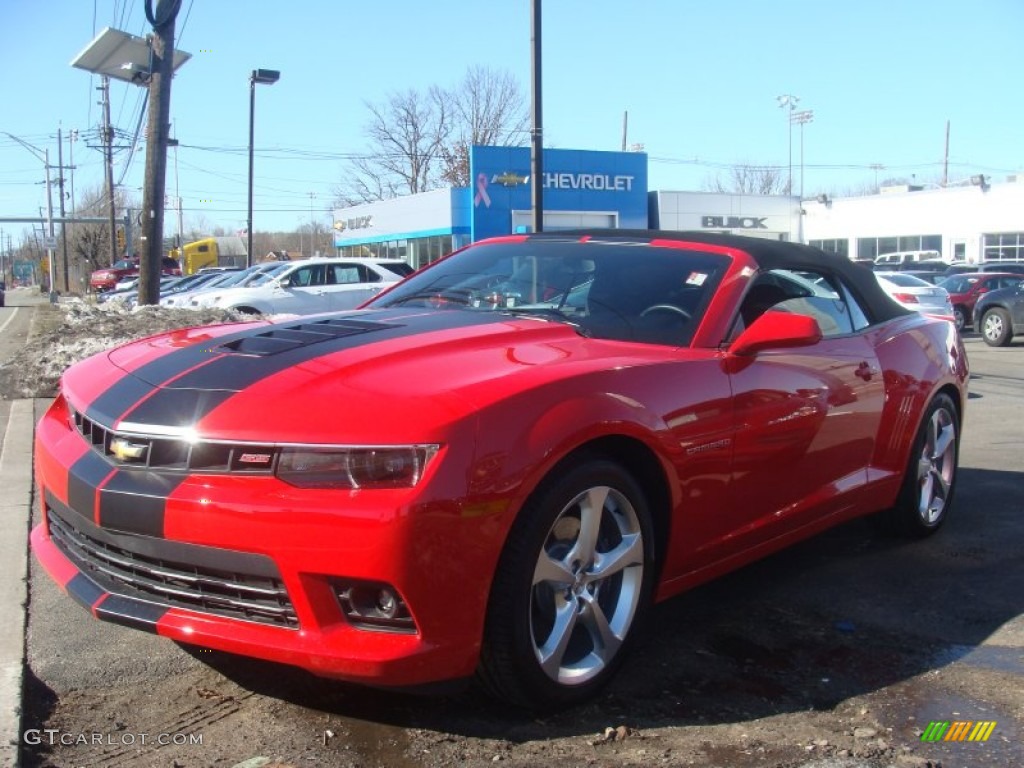 2015 Camaro SS/RS Convertible - Red Hot / Black photo #2