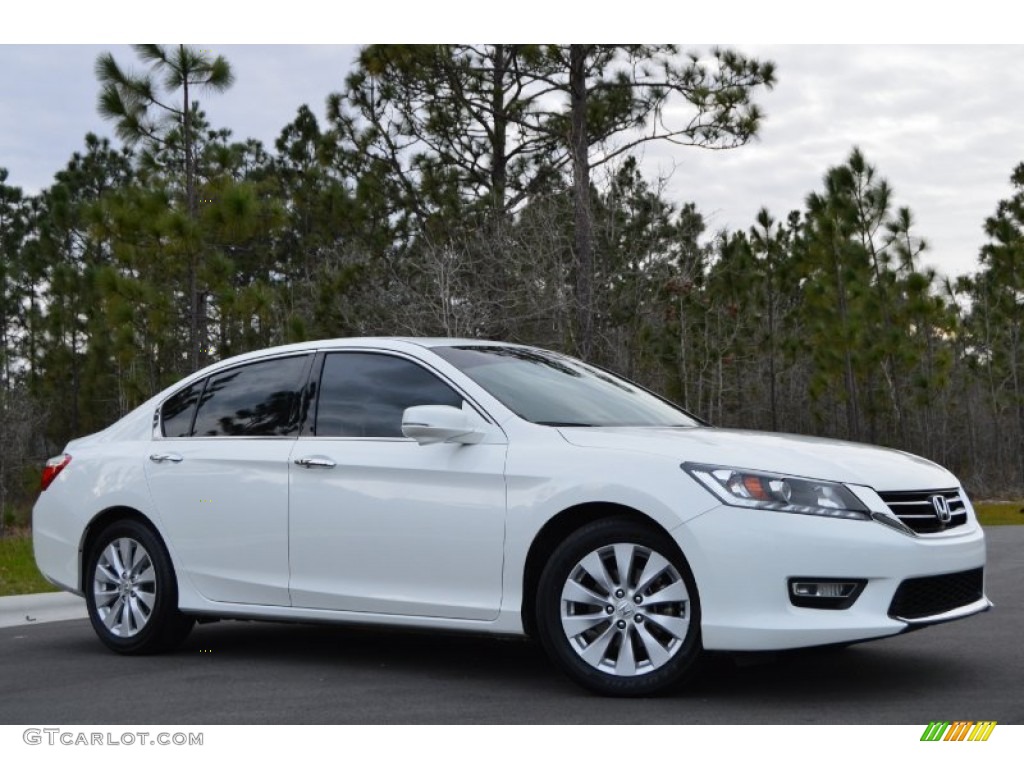 White Orchid Pearl 2013 Honda Accord EX-L V6 Sedan Exterior Photo #102181778
