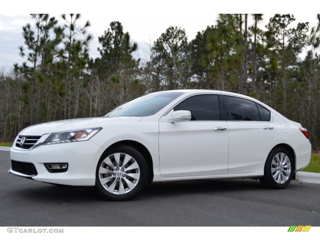 White Orchid Pearl 2013 Honda Accord EX-L V6 Sedan Exterior Photo #102181844