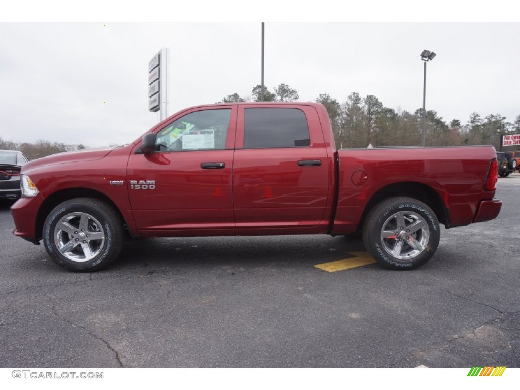 2015 1500 Express Crew Cab - Deep Cherry Red Crystal Pearl / Black/Diesel Gray photo #4