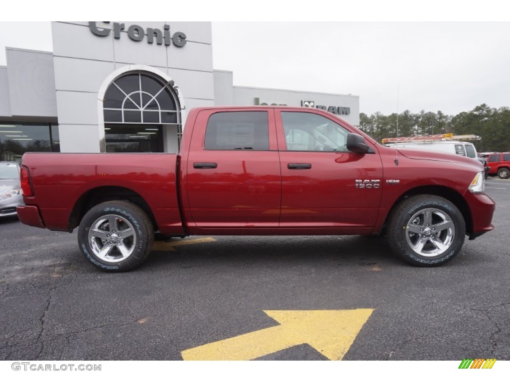 2015 1500 Express Crew Cab - Deep Cherry Red Crystal Pearl / Black/Diesel Gray photo #8
