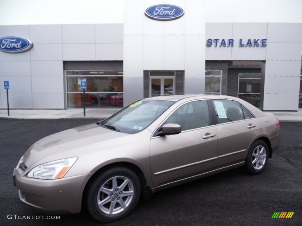 2003 Accord EX V6 Sedan - Desert Mist Metallic / Ivory photo #1