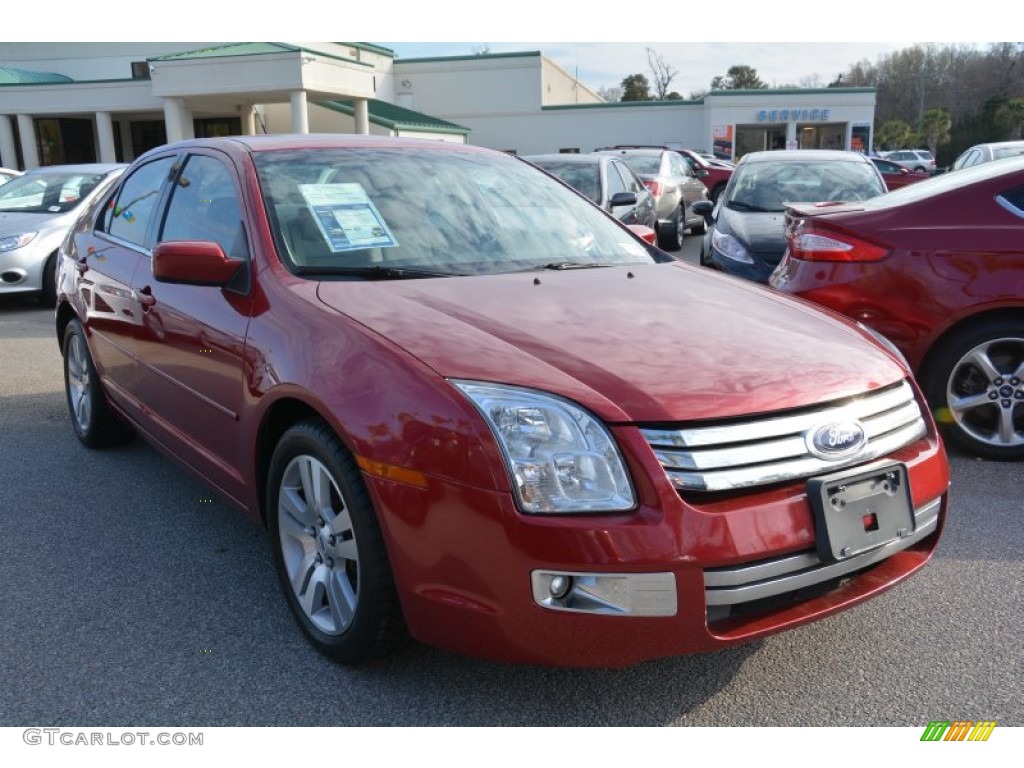 2007 Fusion SEL - Redfire Metallic / Light Stone photo #1