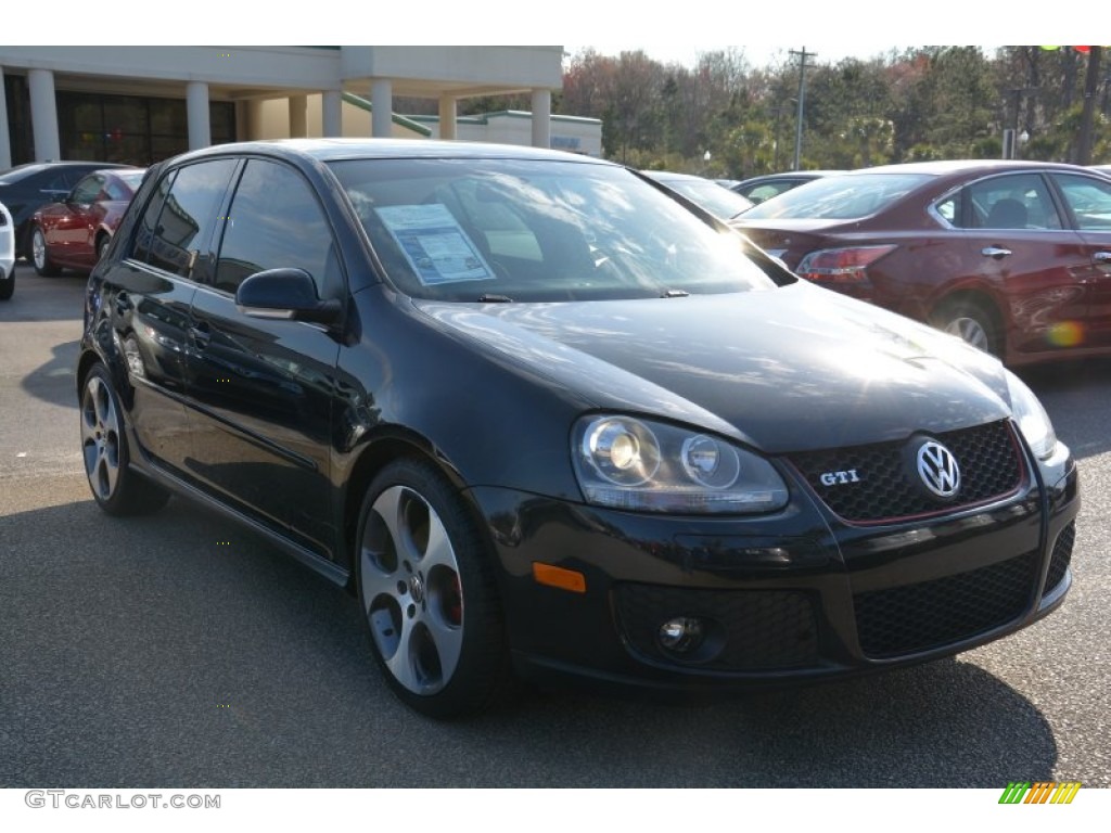 2009 GTI 4 Door - Black Magic Metallic / Anthracite Black Leather photo #1