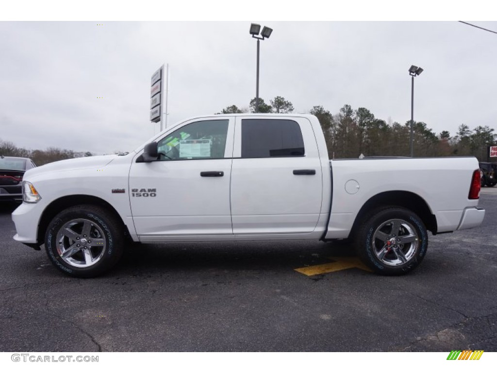 2015 1500 Express Crew Cab 4x4 - Bright White / Black/Diesel Gray photo #4