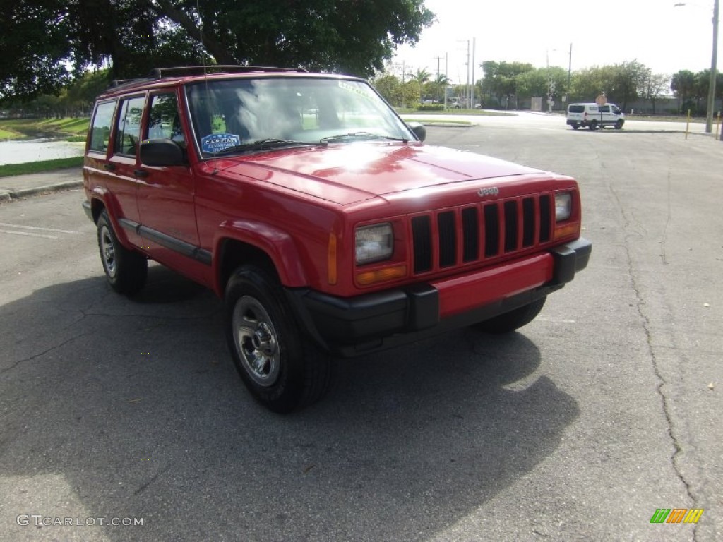 2001 Cherokee Sport - Flame Red / Agate photo #6