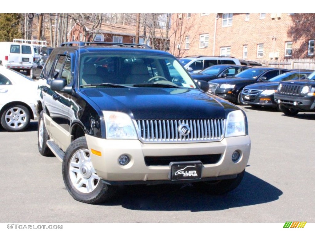 2004 Mountaineer V8 AWD - Black Clearcoat / Medium Dark Parchment photo #1