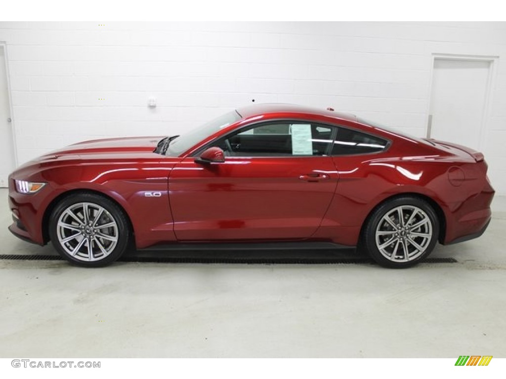 Ruby Red Metallic 2015 Ford Mustang GT Premium Coupe Exterior Photo #102187418
