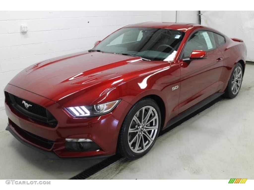 Ruby Red Metallic 2015 Ford Mustang GT Premium Coupe Exterior Photo #102187424
