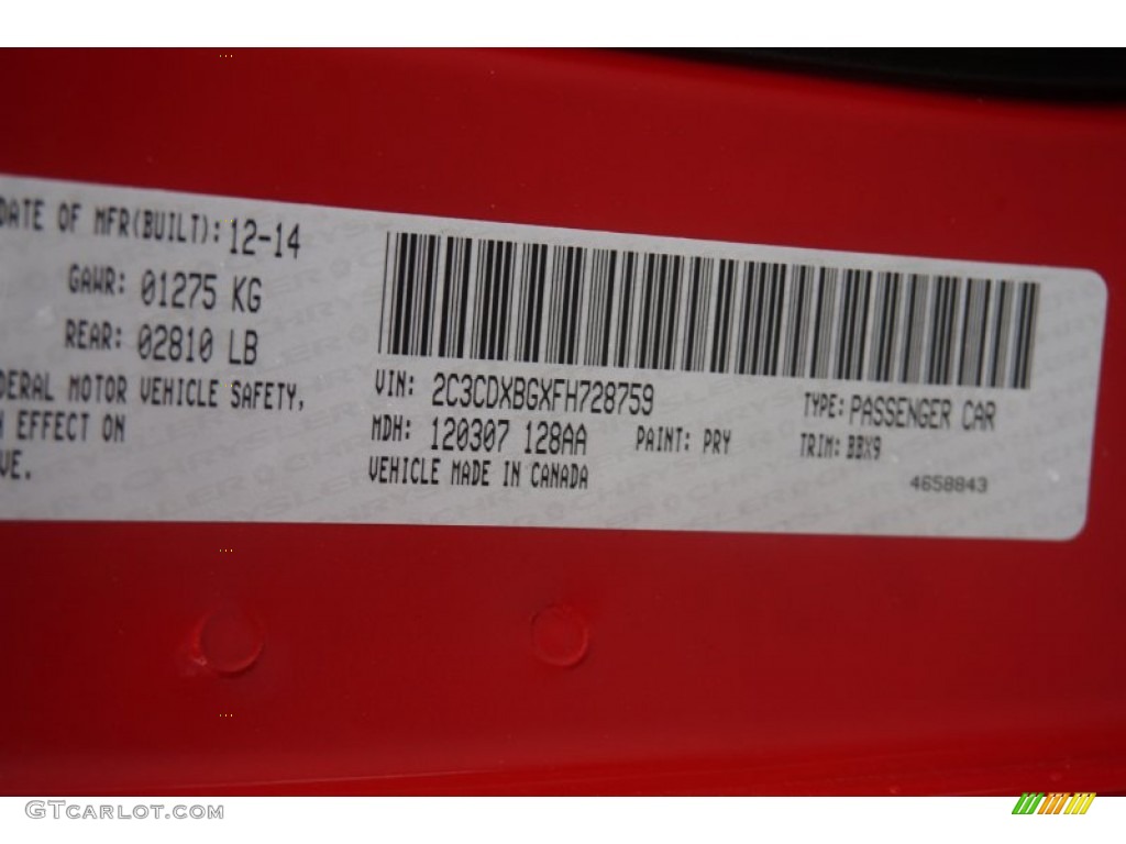 2015 Charger SE - Redline Red Tri-Coat Pearl / Black photo #9