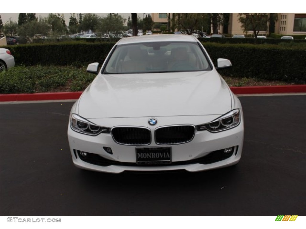 2015 3 Series 328i Sedan - Alpine White / Venetian Beige photo #3