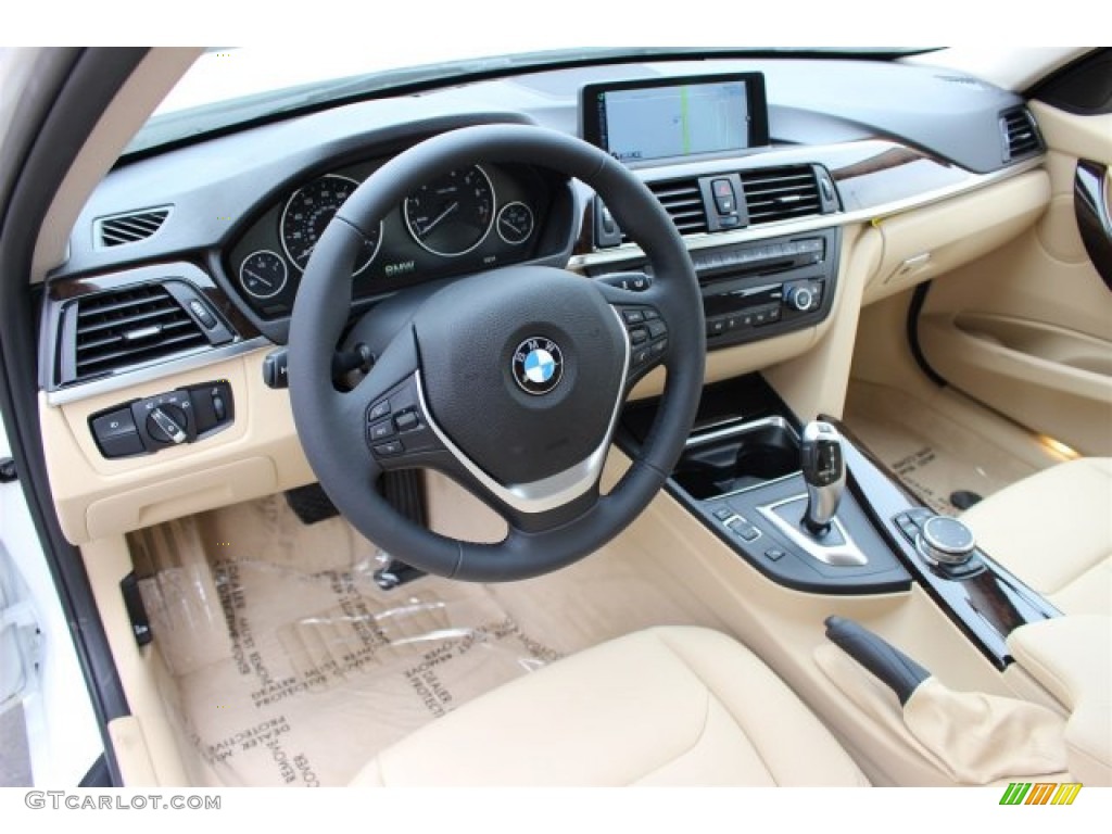 2015 3 Series 328i Sedan - Alpine White / Venetian Beige photo #6