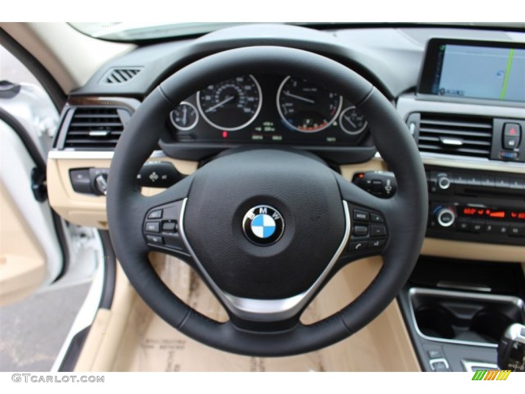 2015 3 Series 328i Sedan - Alpine White / Venetian Beige photo #8