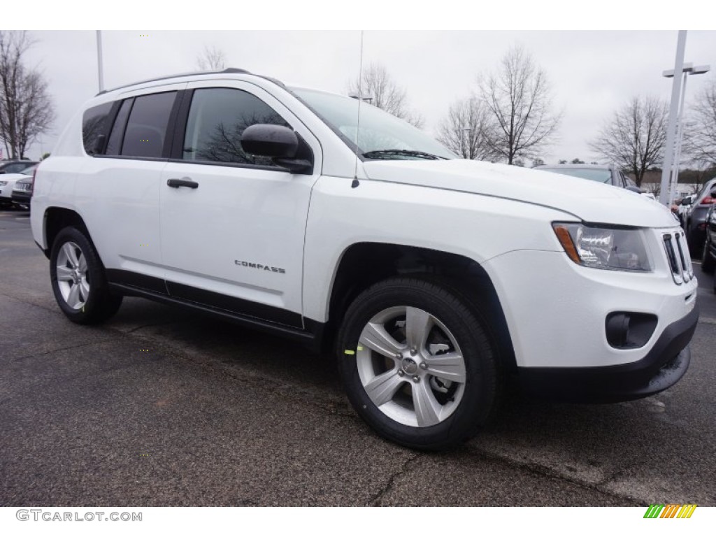 Bright White 2015 Jeep Compass Sport Exterior Photo #102195284